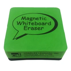 Eraser - Whiteboard - Magnetic, 2" x2", Green/Black, 12 Pack