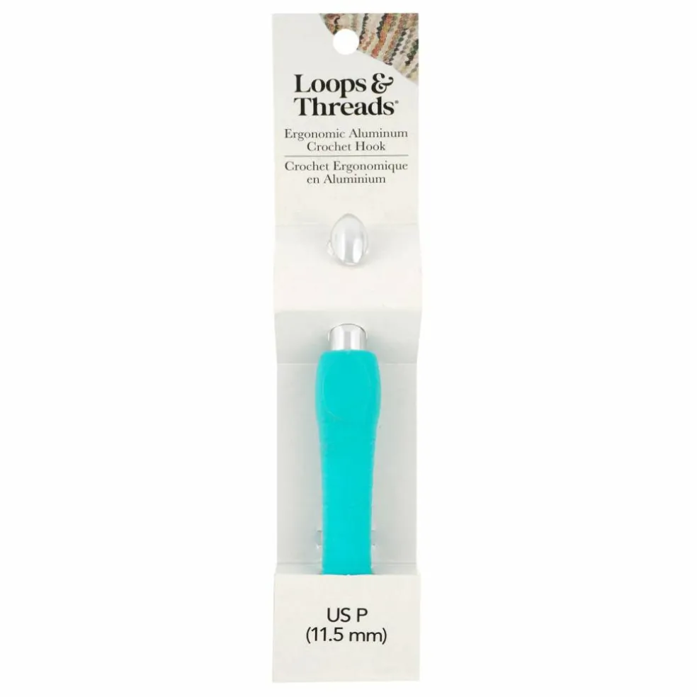 Ergonomic Aluminum Crochet Hook by Loops & Threads®