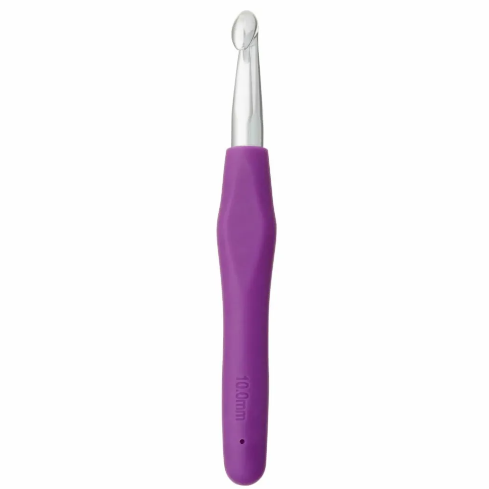Ergonomic Aluminum Crochet Hook by Loops & Threads®