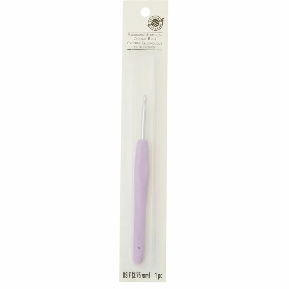 Ergonomic Aluminum Crochet Hook by Loops & Threads®