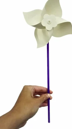 4E's Novelty 100 Pack DIY Pinwheels Craft for Kids, Bulk Summer Pinwheel Craft Kit, Color Your Own Paper Windmill for Pinwheels for Kids July 4 Party, Bulk Pinwheel for Spring Art and Creativity