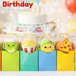 4E's Novelty 24 Pack Fast Food Squishy Toys for Kids Bulk - Slow Rising Individually Wrapped Small Foam Squishies for Classroom & Birthday Party Favors