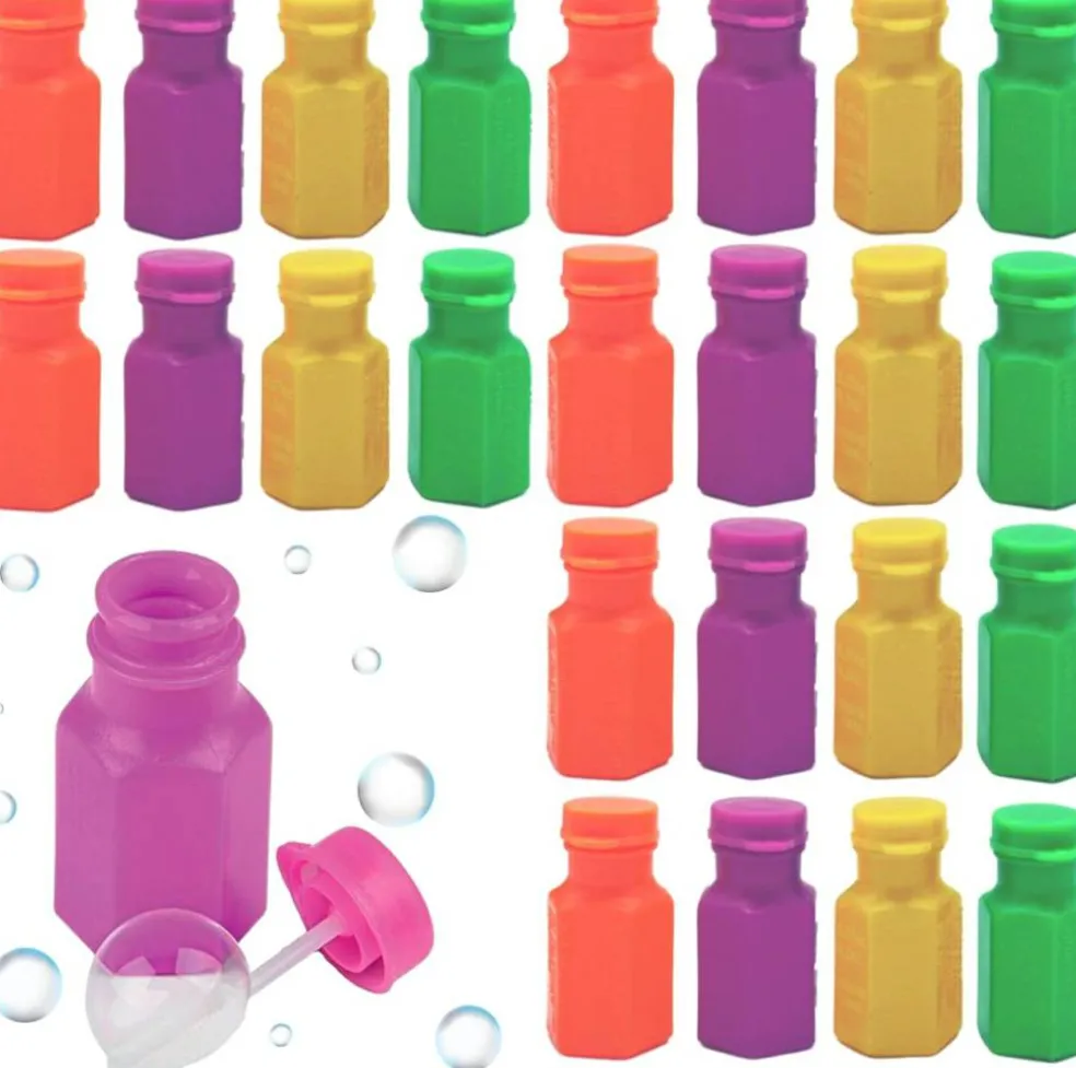 4E's Novelty 48 Pack Mini Bubbles - 1.6" Bulk Non Toxic Bubbles for Kids Party Favors
