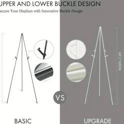 Essential for Returning to School: ARTIFY 64" Sign Easel Stand | Quick Display Tripod for Wedding Signs, Posters, Paintings, Canvas, And Poster Boards | Portable Stand for Home, School Supplies, Shops, And Ceremonies, White