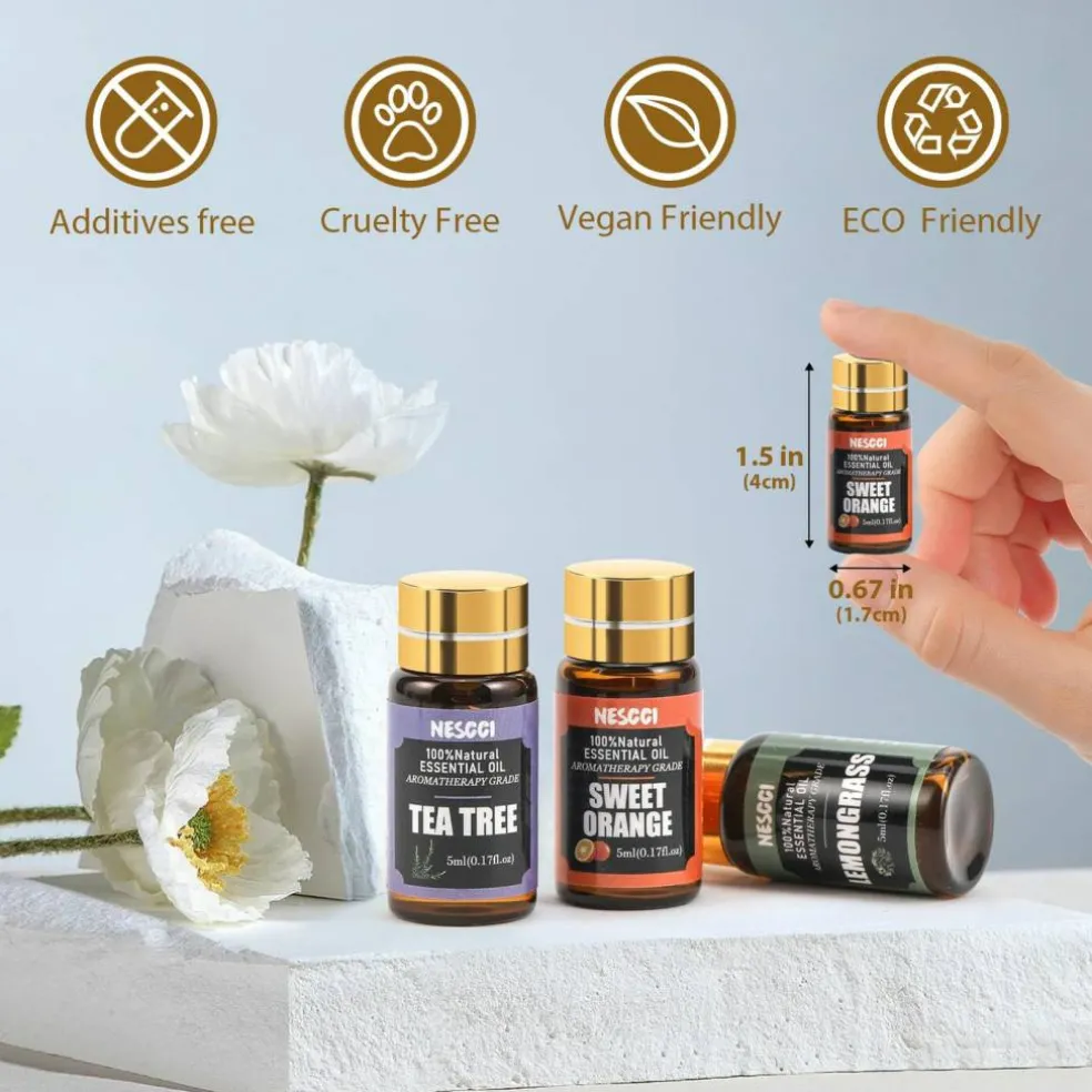 Essential Oil Gift Set, for Diffuser, Humidifiers, Essential Oil Set for DIY Candle and Soap Making, Halloween, Christmas