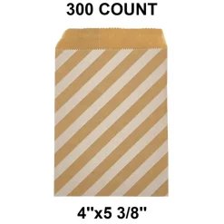 Essential White Paper Merchandise Bags 4" x 5 3/8"