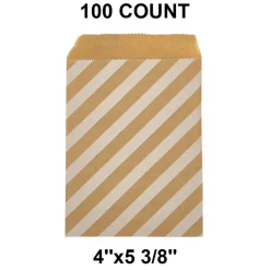 Essential White Paper Merchandise Bags 4" x 5 3/8"