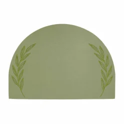 Eucalyptus Embroidered Leatherette Placemat - Set of 4