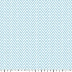 Eugene Textiles Blue Herringbone Cotton Flannel