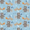 Eugene Textiles Blue Mountain Friends Flannel