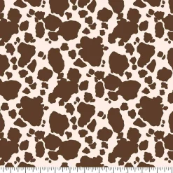 Eugene Textiles Brown Cow Print Cotton Quilting Fabric
