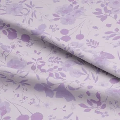 Eugene Textiles Monochrome Purple Floral Cotton Quilting Fabric
