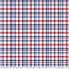 Eugene Textiles Red, White & Blue Tartan Cotton Quilting Fabric
