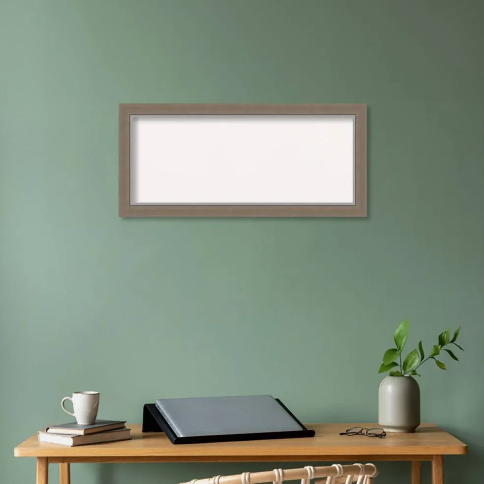 Eva Narrow Framed Corkboard, White Cork