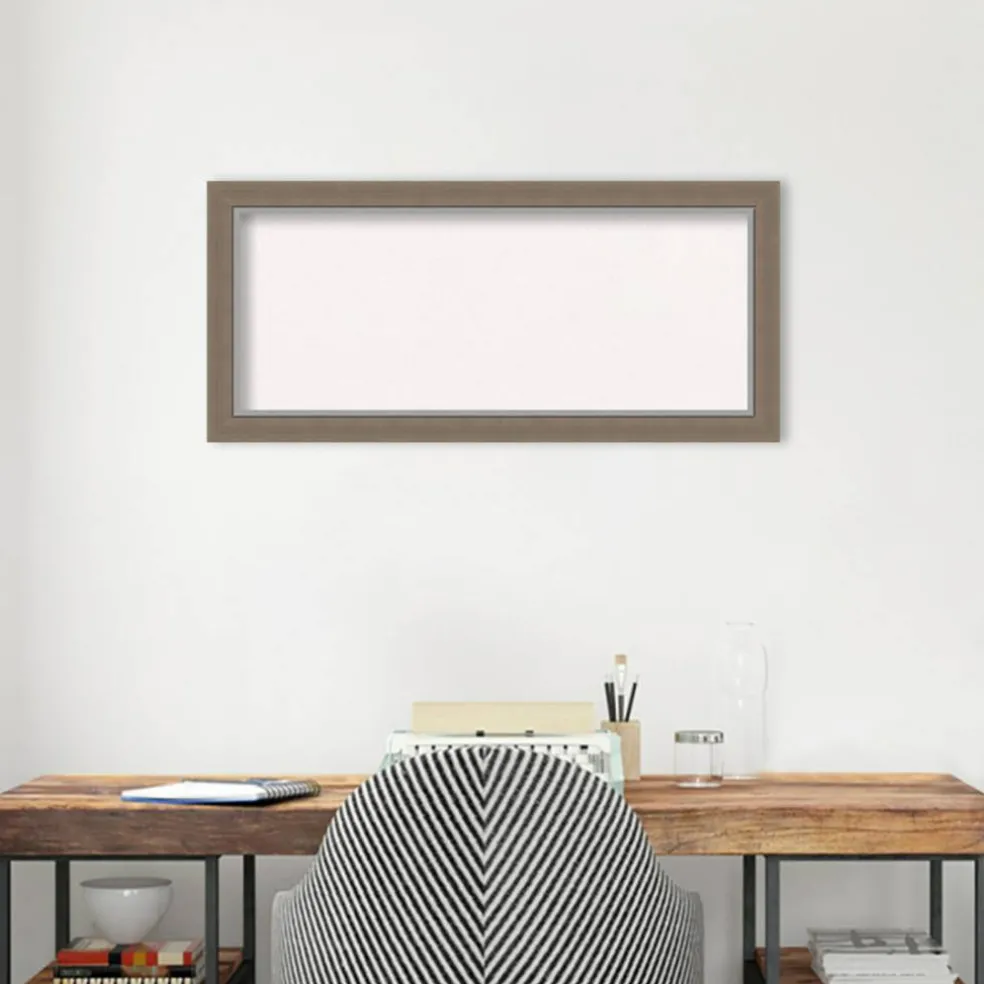 Eva Narrow Framed Corkboard, White Cork