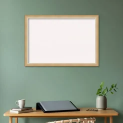 Eva Narrow Framed Corkboard, White Cork