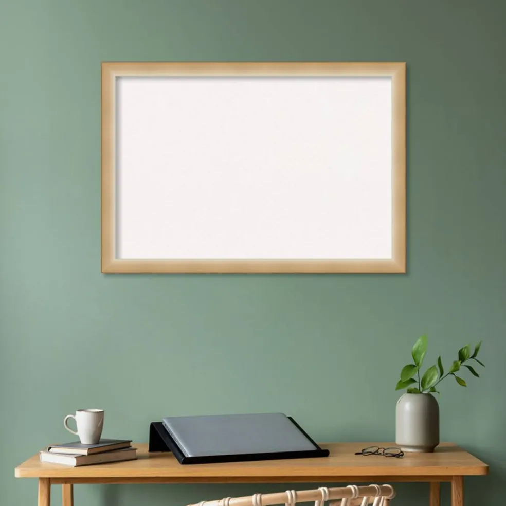 Eva Narrow Framed Corkboard, White Cork