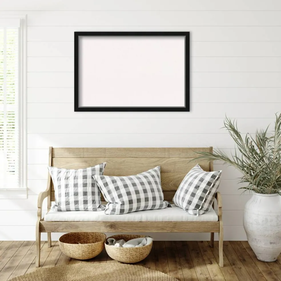 Eva Narrow Framed Corkboard, White Cork