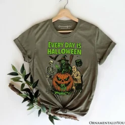Every Day Is Halloween T-Shirt, Vintage Pumpkin Witch Spooky Tee for Eternal Spook Enthusiasts