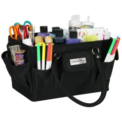 Everything Mary Black Deluxe Store & Tote Craft Organizer