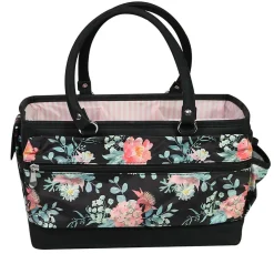 Everything Mary Black & Floral Collapsible Craft Caddy
