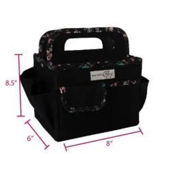 Everything Mary Black & Floral Collapsible Craft Caddy