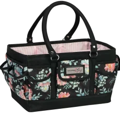Everything Mary Black & Floral Collapsible Craft Caddy