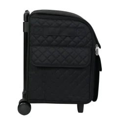 Everything Mary Black Quilted Serger Machine Rolling Storage Case