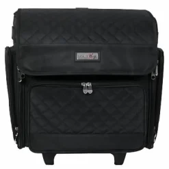 Everything Mary Black Quilted Deluxe Rolling Papercraft Craft Case