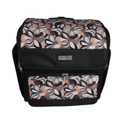 Everything Mary Brown Floral Deluxe Collapsible Rolling Craft Bag