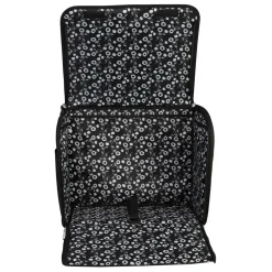 Everything Mary Collapsible Black Pin Dot Rolling Sewing Machine Tote