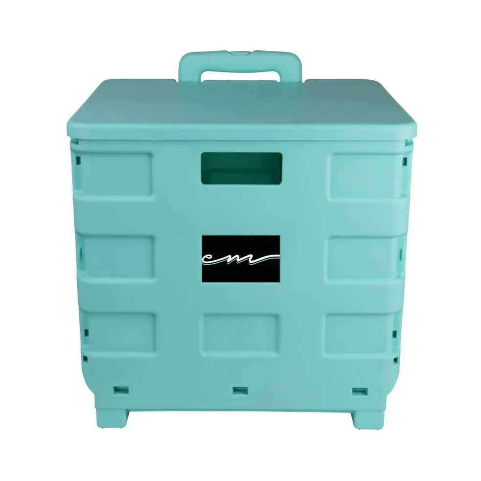 Everything Mary Collapsible Rolling Cart with Lid