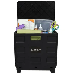 Everything Mary Collapsible Rolling Cart with Lid
