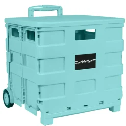 Everything Mary Collapsible Rolling Cart with Lid