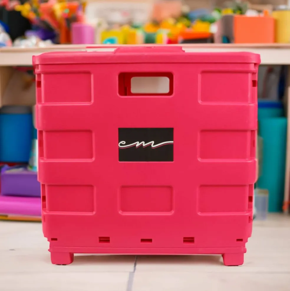 Everything Mary Collapsible Rolling Cart with Lid