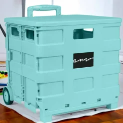 Everything Mary Collapsible Rolling Cart with Lid