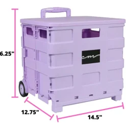 Everything Mary Collapsible Rolling Cart with Lid