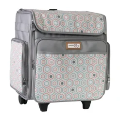 Everything Mary Gray Hexagon Rolling Scrapbook Storage Tote