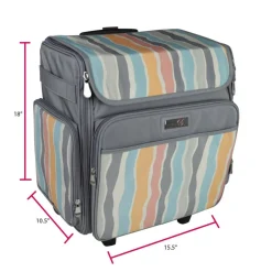Everything Mary Gray Stripes Rolling Craft Bag
