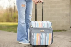 Everything Mary Gray Stripes Rolling Craft Bag