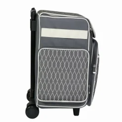 Everything Mary Gray & White Diamond Rolling Scrapbook Travel Case