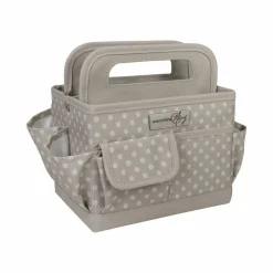 Everything Mary Tan Dots Collapsible Craft Caddy