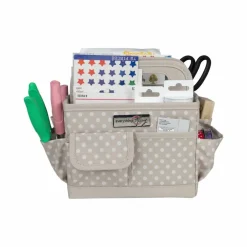 Everything Mary Tan Dots Collapsible Craft Caddy