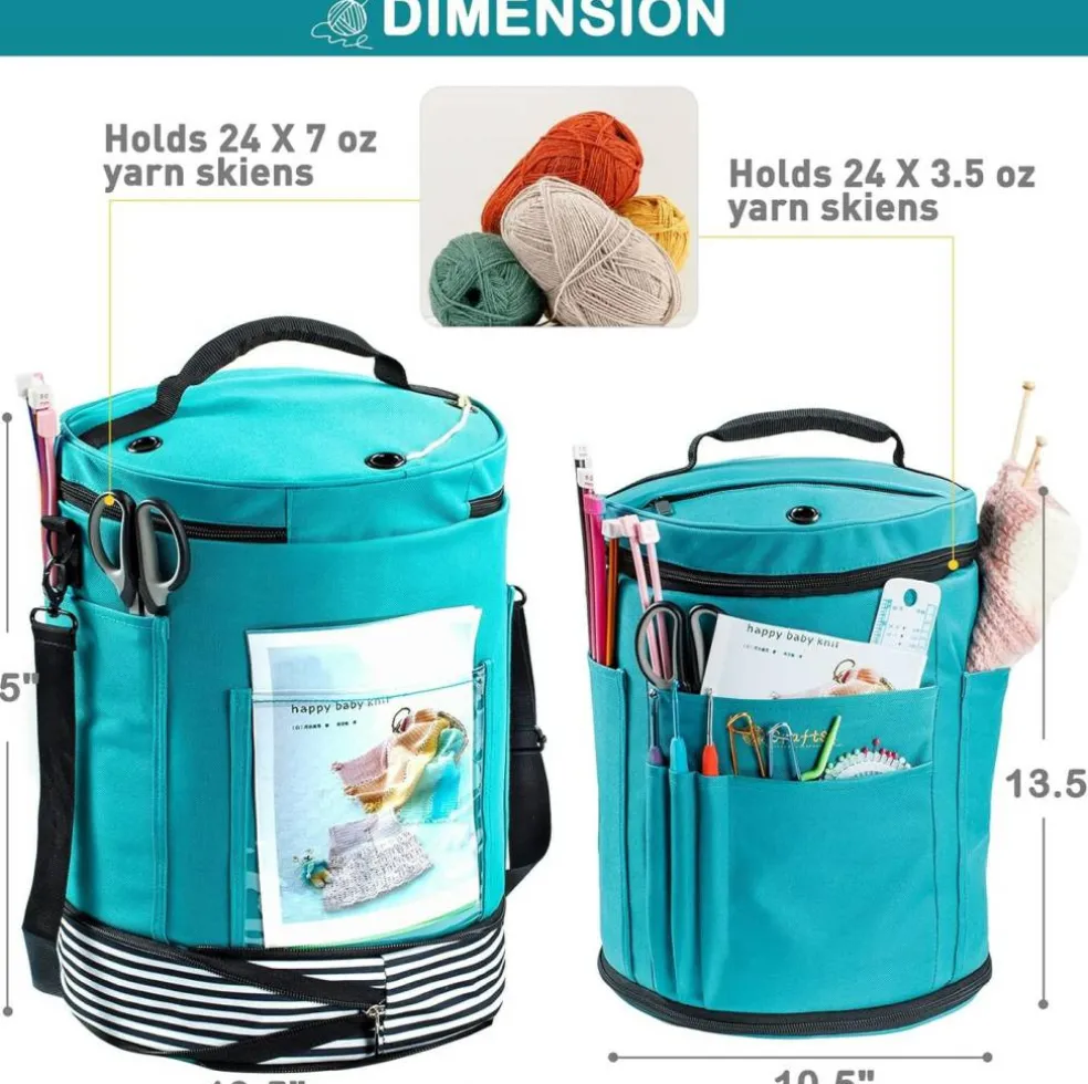 Expandable Crochet Bag-Knitting Bag Yarn Storage Organizer