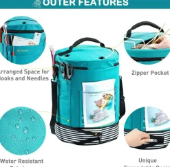 Expandable Crochet Bag-Knitting Bag Yarn Storage Organizer