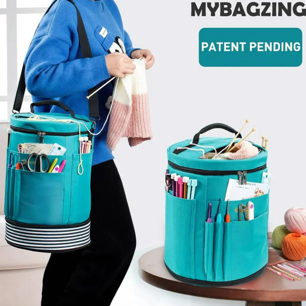 Expandable Crochet Bag-Knitting Bag Yarn Storage Organizer
