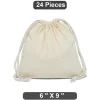 Expansive 6" x 9" Plain Cotton Muslin Pouch