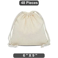 Expansive 6" x 9" Plain Cotton Muslin Pouch