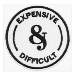 Expensive & Difficult Embroidered Iron-On & Adhesive Patch by Make Market®