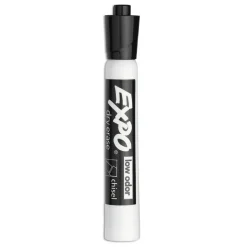 EXPO Broad Chisel Tip Low-Odor Dry-Erase Marker Value Pack - Black (36/Box)